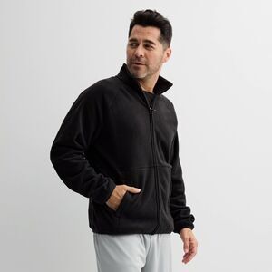 New Men's Tek Gear® Micro Fleece Full-Zip Jacket Black Size L